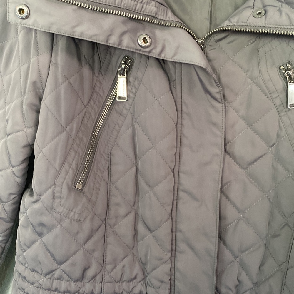 BCBGeneration Gray Quilted Puffer Jacket - image 2
